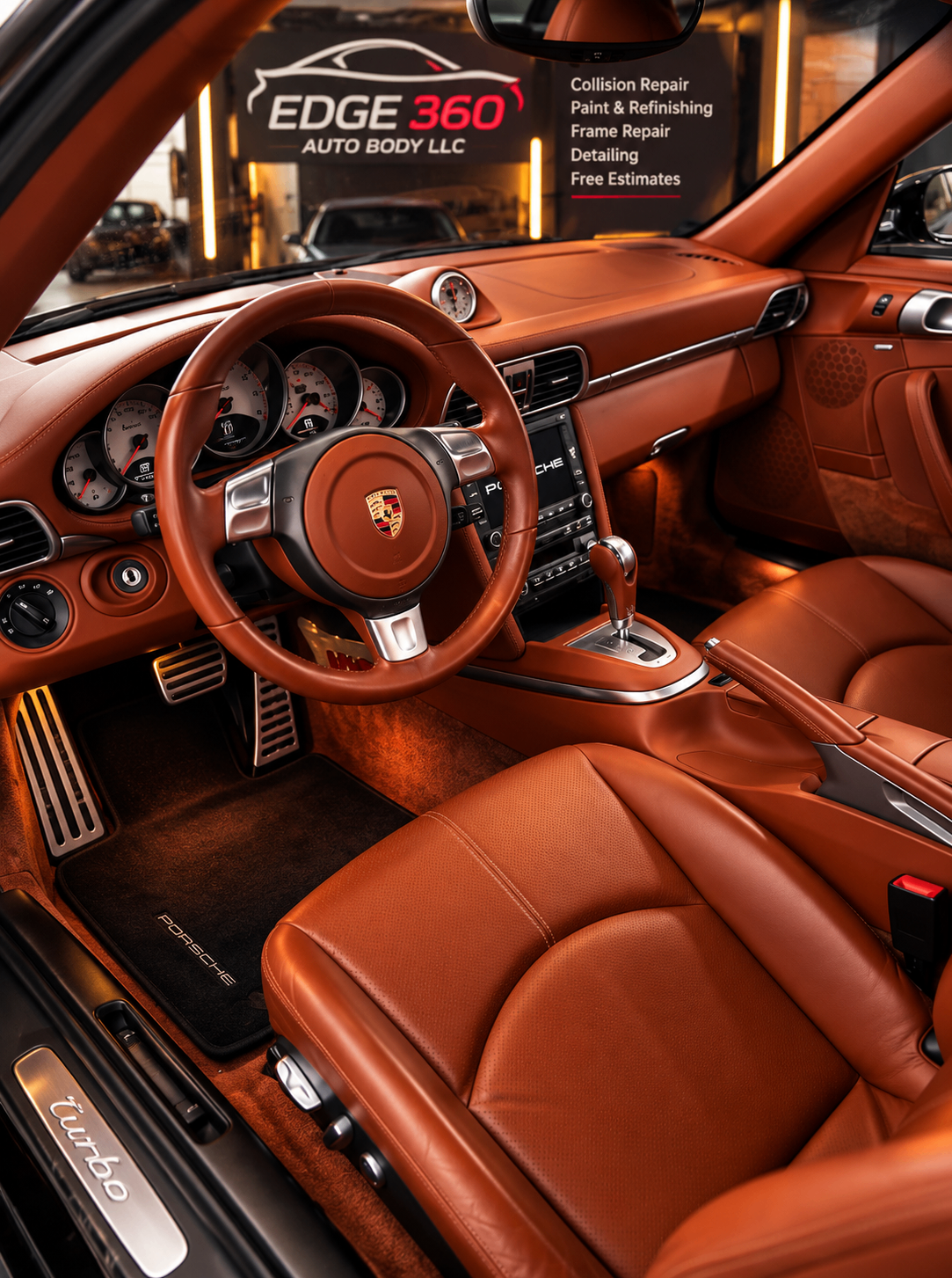 Porsche interior detailing